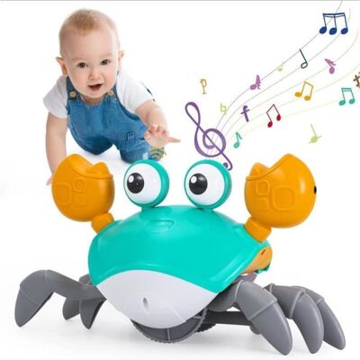 Jouet Bébé Enfant 1 2 3 4 ans - LED Musical Capteur Interactif Crabe Rampant - Cadeau Enfant Garçon Fille Blanc - Publicité Jouet Bébé Enfant 1 2 3 4 ans - LED Musical Capteur Interactif Crabe Rampant - Cadeau Enfant Garçon Fille Blanc - Publicité