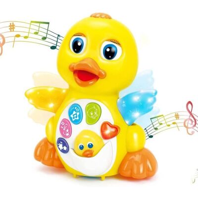 KATOOM Jouet Musical Bébé Canard 6-18 Mois Jouet Rampants avec Musique et Lumières Jouet Bébé Interactif dapprentissage Jouet dactivité Jaune - Publicité KATOOM Jouet Musical Bébé Canard 6-18 Mois Jouet Rampants avec Musique et Lumières Jouet Bébé Interactif dapprentissage Jouet dactivité Jaune - Publicité