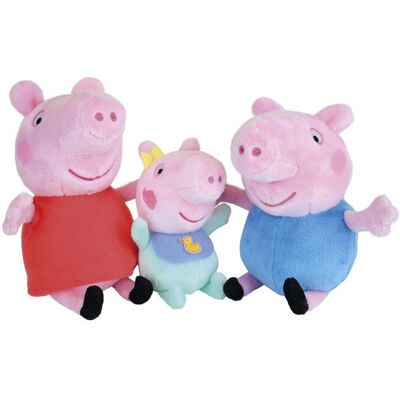 Coffret de peluches - Peppa Pig - JEMINI - Peppa Georges et Evie - 3 personnages - Dès la naissance - Publicité Coffret de peluches - Peppa Pig - JEMINI - Peppa Georges et Evie - 3 personnages - Dès la naissance - Publicité