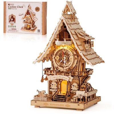 Puzzle 3D en bois à construire - ROBOTIME ROKR Coucou horloge mécanique 3D Puzzle en bois - Publicité Puzzle 3D en bois à construire - ROBOTIME ROKR Coucou horloge mécanique 3D Puzzle en bois - Publicité