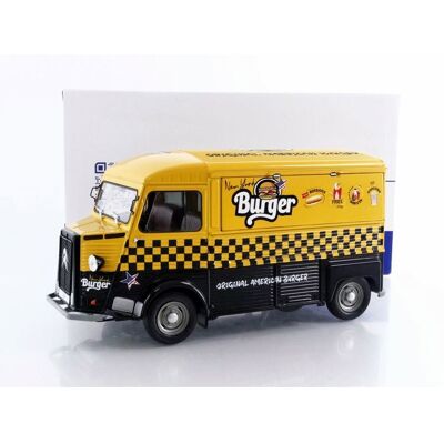 Véhicule miniature de collection - SOLIDO - CITROËN Type HY - Échelle 1/18 - Jaune/Noir - New York City Burger Jaune - Publicité Véhicule miniature de collection - SOLIDO - CITROËN Type HY - Échelle 1/18 - Jaune/Noir - New York City Burger Jaune - Publicité