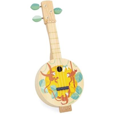 Jouet musical - JANOD - Banjo Jungle Gioia - 3 cordes - 3 clés daccordage - Bois beige Beige - Publicité Jouet musical - JANOD - Banjo Jungle Gioia - 3 cordes - 3 clés daccordage - Bois beige Beige - Publicité