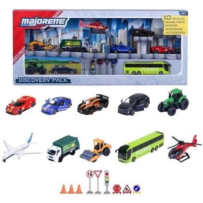 Coffret Découverte 10 Véhicules - MAJORETTE - Voitures camions bus engins variés - Échelle 1/64 - Dès 3 ans - Publicité Coffret Découverte 10 Véhicules - MAJORETTE - Voitures camions bus engins variés - Échelle 1/64 - Dès 3 ans - Publicité