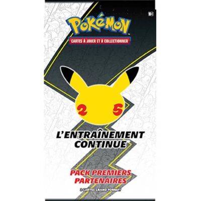 Asmodee Carte Pokémon - Booster - 2 cartes géantes - 25ème anniversaire - Publicité Asmodee Carte Pokémon - Booster - 2 cartes géantes - 25ème anniversaire - Publicité