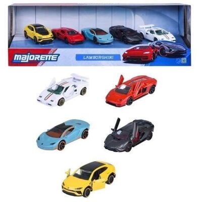 Coffret Cadeau 5 Véhicules Lamborghini - MAJORETTE - 2 exclusifs - Portes ouvrantes suspensions - Échelle 1/64 - Dès 3 ans - Publicité Coffret Cadeau 5 Véhicules Lamborghini - MAJORETTE - 2 exclusifs - Portes ouvrantes suspensions - Échelle 1/64 - Dès 3 ans - Publicité