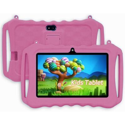 BYTELIKE Tablette pour enfants écran HD 7 pouces Bluetooth et Wi-Fi double caméra alliant apprentissage et divertissement rose - Publicité BYTELIKE Tablette pour enfants écran HD 7 pouces Bluetooth et Wi-Fi double caméra alliant apprentissage et divertissement rose - Publicité