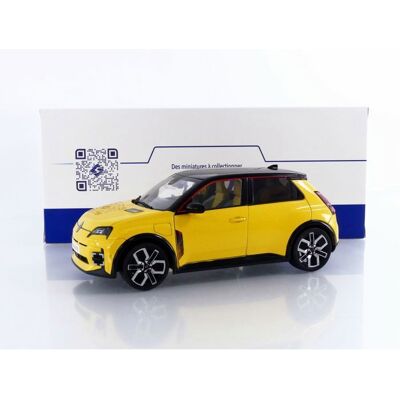 Véhicule miniature de collection - SOLIDO - Renault 5 E-Tech 2024 - Échelle 1/18 - Jaune (Yellow Pop) - Dès 14 ans - Publicité Véhicule miniature de collection - SOLIDO - Renault 5 E-Tech 2024 - Échelle 1/18 - Jaune (Yellow Pop) - Dès 14 ans - Publicité