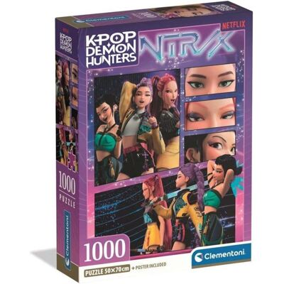 Clementoni - K-Pop Demon Hunters - Puzzle 1000 Pièces - Puzzle Adulte - Dès 14 ans - Trio Huntrix -Rumi Mira et Zoey - Netflix - Publicité Clementoni - K-Pop Demon Hunters - Puzzle 1000 Pièces - Puzzle Adulte - Dès 14 ans - Trio Huntrix -Rumi Mira et Zoey - Netflix - Publicité
