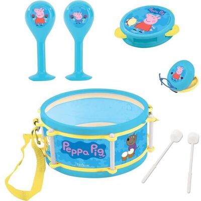 Lexibook - Set Musical Peppa Pig - 7 instruments - Rangement dans le tambour - Reconditionné – Excellent état Bleu - Publicité Lexibook - Set Musical Peppa Pig - 7 instruments - Rangement dans le tambour - Reconditionné – Excellent état Bleu - Publicité