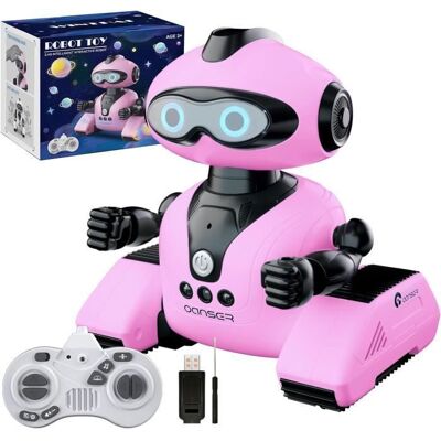 PZCC Jouet Robot pour Enfants - Marque - Modle - Yeux LED - Musique - Rechargeable USB - Rose rose ROBOT MINIATURE - Publicité PZCC Jouet Robot pour Enfants - Marque - Modle - Yeux LED - Musique - Rechargeable USB - Rose rose ROBOT MINIATURE - Publicité
