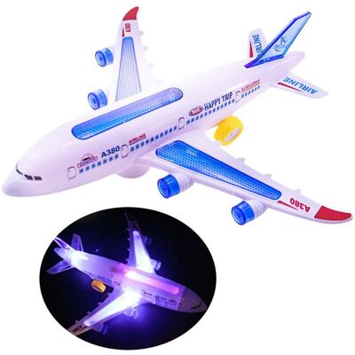 ZEAICOS Avion jouet électrique pour enfants avec lumières et sons Avions jouets pour garçons et filles - Publicité ZEAICOS Avion jouet électrique pour enfants avec lumières et sons Avions jouets pour garçons et filles - Publicité