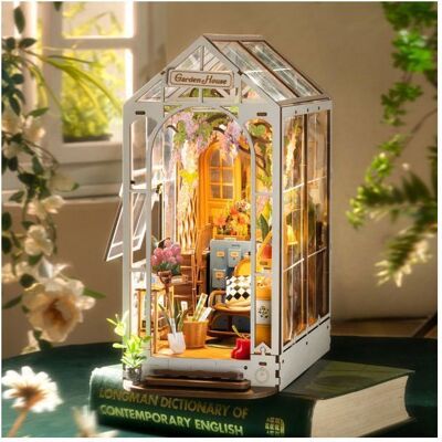 Puzzle 3D - ROBOTIME Book Nook Kit avec lumière LED(Holiday Garden House) DIY serre-livres pour décorer une bibliothèque - Publicité Puzzle 3D - ROBOTIME Book Nook Kit avec lumière LED(Holiday Garden House) DIY serre-livres pour décorer une bibliothèque - Publicité