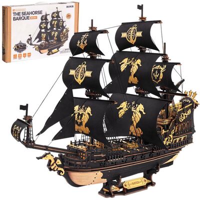 Puzzle 3D en bois - ROBOTIME La Barque Hippocampe jouet mécanique à monter soi-même pour la décoration intérieure - Publicité Puzzle 3D en bois - ROBOTIME La Barque Hippocampe jouet mécanique à monter soi-même pour la décoration intérieure - Publicité