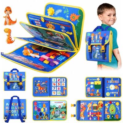 GENERIQUE Busy Board Montessori Livre Sensoriel dActivités Jouet Éducatif Enfant dès 3 Ans Motricité Fine Sac à Dos de Voyage Bleu Bleu - Publicité GENERIQUE Busy Board Montessori Livre Sensoriel dActivités Jouet Éducatif Enfant dès 3 Ans Motricité Fine Sac à Dos de Voyage Bleu Bleu - Publicité