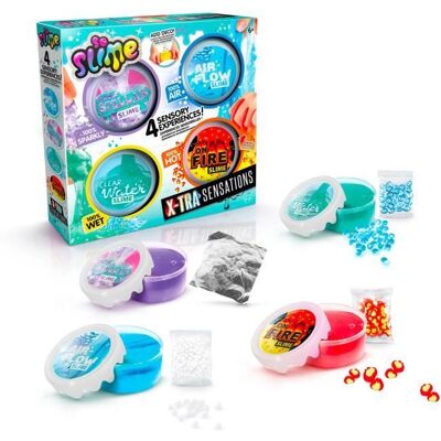 Xtra Sensation Multipack- Avec 4 slimes à sensations et décorations - SO SLIME DIY - SSC 308 Canal Toys - Publicité Xtra Sensation Multipack- Avec 4 slimes à sensations et décorations - SO SLIME DIY - SSC 308 Canal Toys - Publicité