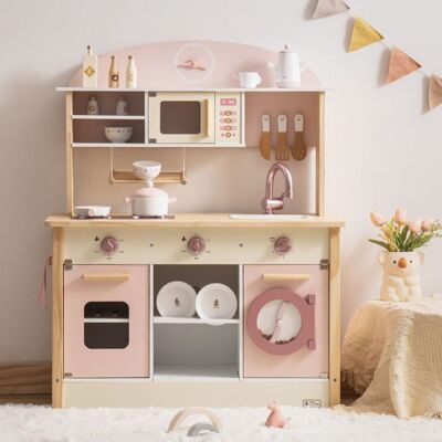 Les enfants jouent ensemble de cuisine - ROBOTIME rose Cadeau de jouet de Style moderne pour les âges 3+ Rose - Publicité Les enfants jouent ensemble de cuisine - ROBOTIME rose Cadeau de jouet de Style moderne pour les âges 3+ Rose - Publicité