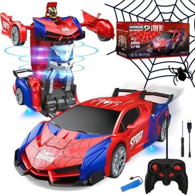 Voiture Télécommandée - Jouet Enfants 3 -12 Ans - GYROOR - Rotation à 360° - Transformable Spider Robot - Rechargeable Rouge - Publicité Voiture Télécommandée - Jouet Enfants 3 -12 Ans - GYROOR - Rotation à 360° - Transformable Spider Robot - Rechargeable Rouge - Publicité