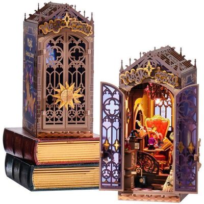 Puzzle 3D - ROBOTIME Book Nook Kit avec lumière LED(Magic Fantasy Corner) serre-livres à monter soi-même pour décorer une étagère - Publicité Puzzle 3D - ROBOTIME Book Nook Kit avec lumière LED(Magic Fantasy Corner) serre-livres à monter soi-même pour décorer une étagère - Publicité