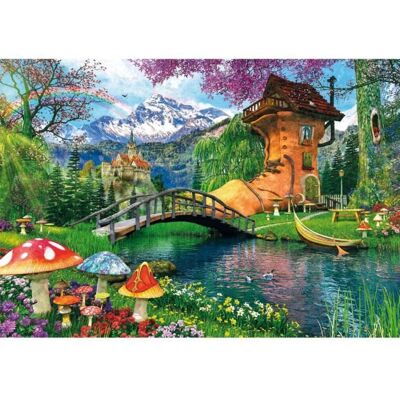 Puzzle 500 pièces - CLEMENTONI - La Vieille Maison aux Chaussures - Paysage et nature - Adulte - Intérieur - Publicité Puzzle 500 pièces - CLEMENTONI - La Vieille Maison aux Chaussures - Paysage et nature - Adulte - Intérieur - Publicité