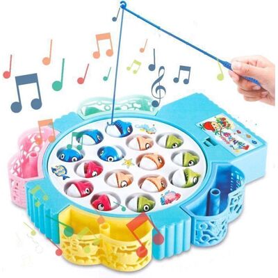 QJRRX Jeu de Pêche Jeux de Société Musical Magnétique Poisson Jouets avec 4 Cannes à Pêche pour Les Enfants 3 4 5 Ans (Couleur Aléatoire) Bleu - Publicité QJRRX Jeu de Pêche Jeux de Société Musical Magnétique Poisson Jouets avec 4 Cannes à Pêche pour Les Enfants 3 4 5 Ans (Couleur Aléatoire) Bleu - Publicité