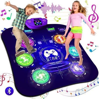 MEGAWISE Tapis de Danse Bluetooth pour Enfants Filles avec Lumineux et 5 Modes de Jeu - Noir Noir - Publicité MEGAWISE Tapis de Danse Bluetooth pour Enfants Filles avec Lumineux et 5 Modes de Jeu - Noir Noir - Publicité