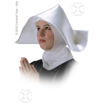 Coiffe de nonne - CARNIVAL TOYS - Coiffe de nonne - Blanc - Adulte - Intérieur Blanc - Publicité Coiffe de nonne - CARNIVAL TOYS - Coiffe de nonne - Blanc - Adulte - Intérieur Blanc - Publicité