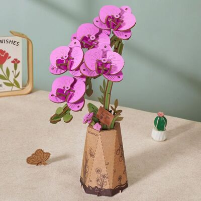 3D Puzzle en bois - ROBOTIME ROKR DIY bois violet Moth orchidée fleurs Kits mécaniques - Publicité 3D Puzzle en bois - ROBOTIME ROKR DIY bois violet Moth orchidée fleurs Kits mécaniques - Publicité