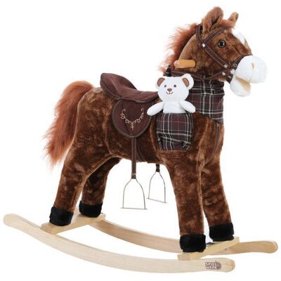 Cheval à Bascule SPIELWERK® avec Fonction sonore Animal en Peluche Douce Jouet enfant 3 ans et + Marron - Publicité Cheval à Bascule SPIELWERK® avec Fonction sonore Animal en Peluche Douce Jouet enfant 3 ans et + Marron - Publicité