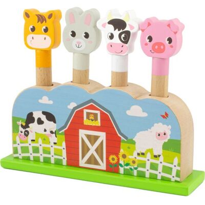 Jouet Pop-up - Ulysse - Animaux de la ferme - Bois - 4 bâtonnets - 12 mois et plus Beige - Publicité Jouet Pop-up - Ulysse - Animaux de la ferme - Bois - 4 bâtonnets - 12 mois et plus Beige - Publicité