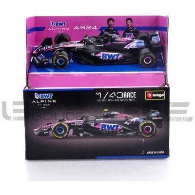 Modèle réduit - BBURAGO - ALPINE A524 - Échelle 1/43 - Pilote E. Ocon - Season Car 2024 - Publicité Modèle réduit - BBURAGO - ALPINE A524 - Échelle 1/43 - Pilote E. Ocon - Season Car 2024 - Publicité