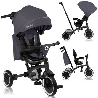 Tricycle évolutif LIONELO Tris Plus - Vélo - Poussette - Siège réversible & réglable - Jusquà 25 kg - Gris Gris - Publicité Tricycle évolutif LIONELO Tris Plus - Vélo - Poussette - Siège réversible & réglable - Jusquà 25 kg - Gris Gris - Publicité