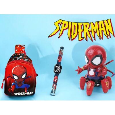 Pack Cadeau SPIDERMAN ( ROBOT + SAC BANDOULIERE + MONTRE LCD AWA ) - Publicité Pack Cadeau SPIDERMAN ( ROBOT + SAC BANDOULIERE + MONTRE LCD AWA ) - Publicité