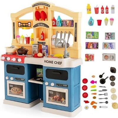 Costway - 69-Piece Kitchen Playset - Bleu - Set de cuisine - Publicité Costway - 69-Piece Kitchen Playset - Bleu - Set de cuisine - Publicité