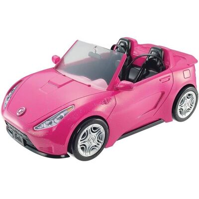 Voiture Cabriolet - Barbie - Rose - Décapotable - 2 sièges - Ceintures réalistes Rose - Publicité Voiture Cabriolet - Barbie - Rose - Décapotable - 2 sièges - Ceintures réalistes Rose - Publicité