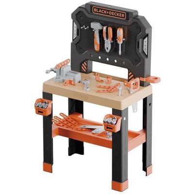 SMOBY - Black+Decker - Etabli Bricolo - Jouet dImitation - 78 Accessoires - 7 Outils - Zones de Rangement - Matière Recyclée - 3ans - Publicité SMOBY - Black+Decker - Etabli Bricolo - Jouet dImitation - 78 Accessoires - 7 Outils - Zones de Rangement - Matière Recyclée - 3ans - Publicité