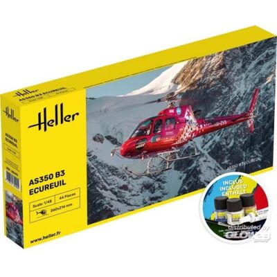Maquette hélicoptère - HELLER - EUROCOPTER AS350 B3 Everest - Échelle 1/48 - Intérieur - Mixte Rouge - Publicité Maquette hélicoptère - HELLER - EUROCOPTER AS350 B3 Everest - Échelle 1/48 - Intérieur - Mixte Rouge - Publicité