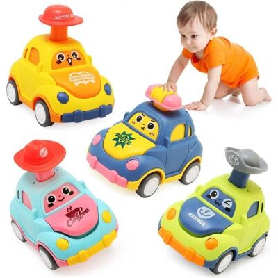 Voiture jouet - Pack 4 Press-and-Go - Friction - 12-18 mois - Jaune Jaune - Publicité Voiture jouet - Pack 4 Press-and-Go - Friction - 12-18 mois - Jaune Jaune - Publicité