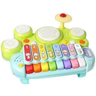 PIMPIMSKY Kit de batterie pour Bébé Instruments de Percussion Jouet de Musique Piano Jouet Éducatif Multifonctionnel déveil pour Bébé Vert - Publicité PIMPIMSKY Kit de batterie pour Bébé Instruments de Percussion Jouet de Musique Piano Jouet Éducatif Multifonctionnel déveil pour Bébé Vert - Publicité
