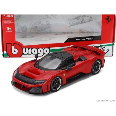Véhicule miniature de collection - BBURAGO - Ferrari F80 - Échelle 1/24 - Rouge - Dès 14 ans - Publicité Véhicule miniature de collection - BBURAGO - Ferrari F80 - Échelle 1/24 - Rouge - Dès 14 ans - Publicité