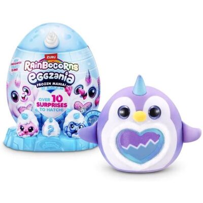 ZURU Œuf surprise peluche - RAINBOCORNS - Eggzania Frozen Mania - Thème givré - Peluche à découvrir - Accessoires inclus Bleu - Publicité ZURU Œuf surprise peluche - RAINBOCORNS - Eggzania Frozen Mania - Thème givré - Peluche à découvrir - Accessoires inclus Bleu - Publicité