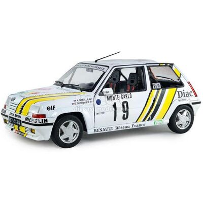 Voiture miniature de collection - Renault Supercinq GT Turbo Monte-Carlo 1989 - Solido 1/18 - Publicité Voiture miniature de collection - Renault Supercinq GT Turbo Monte-Carlo 1989 - Solido 1/18 - Publicité