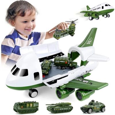 Avion Jouet Enfant 3 Ans Garçons Filles – Modèle davion rangeable – Transporteur de véhicules militaires – Vert Vert - Publicité Avion Jouet Enfant 3 Ans Garçons Filles – Modèle davion rangeable – Transporteur de véhicules militaires – Vert Vert - Publicité