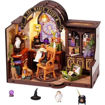Puzzle 3D en bois à construire - ROBOTIME La maison Miniature DIY d’étude magique - Publicité Puzzle 3D en bois à construire - ROBOTIME La maison Miniature DIY d’étude magique - Publicité