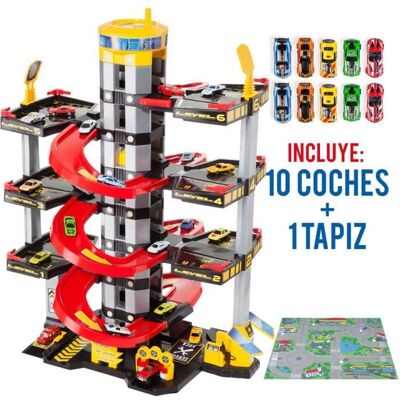 Garage à jouets 7 étages - MOLTO - Rouge - Enfant - Tapis de jeu inclus Rouge - Publicité Garage à jouets 7 étages - MOLTO - Rouge - Enfant - Tapis de jeu inclus Rouge - Publicité