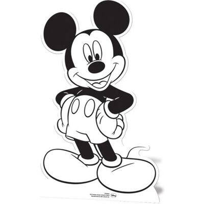 Disney - Mickey Mouse - 89 cm - Figure en carton à colorier - Publicité Disney - Mickey Mouse - 89 cm - Figure en carton à colorier - Publicité