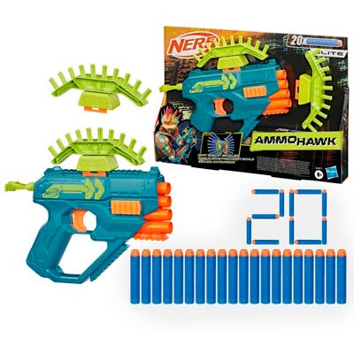 Nerf Rebel Ops Ammohawk blaster avec 2 accessoires et 20 fléchettes en mousse Nerf dès 8 ans Bleu - Publicité Nerf Rebel Ops Ammohawk blaster avec 2 accessoires et 20 fléchettes en mousse Nerf dès 8 ans Bleu - Publicité