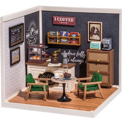 Puzzle 3D en bois à construire - ROBOTIME Super créateur Inspiration quotidienne café plastique DIY maison Miniature Kit - Publicité Puzzle 3D en bois à construire - ROBOTIME Super créateur Inspiration quotidienne café plastique DIY maison Miniature Kit - Publicité