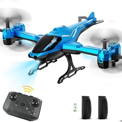 Hélicoptère télécommandé VATOS - évitement dobstacles - flip à 360° - lumière LED - tout-en-1 Bleu - Publicité Hélicoptère télécommandé VATOS - évitement dobstacles - flip à 360° - lumière LED - tout-en-1 Bleu - Publicité