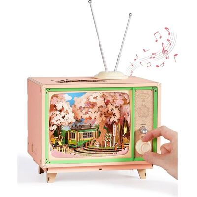 Puzzle 3D en bois à construire - ROBOTIME Boîte à musique Sakura Dreamy Tour cadeau pour adolescents et adultes - Publicité Puzzle 3D en bois à construire - ROBOTIME Boîte à musique Sakura Dreamy Tour cadeau pour adolescents et adultes - Publicité