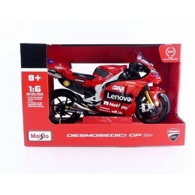 Véhicule miniature de collection - MAISTO - Ducati Desmosedici MotoGP 2024 32245B-1 - Échelle 1/6 - Rouge/Noir - 14 ans+ - Publicité Véhicule miniature de collection - MAISTO - Ducati Desmosedici MotoGP 2024 32245B-1 - Échelle 1/6 - Rouge/Noir - 14 ans+ - Publicité